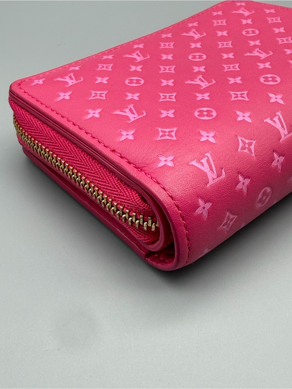 Louis Vuitton Pink Nanogram Zip-Around Compact Wallet - Picture 4 of 5